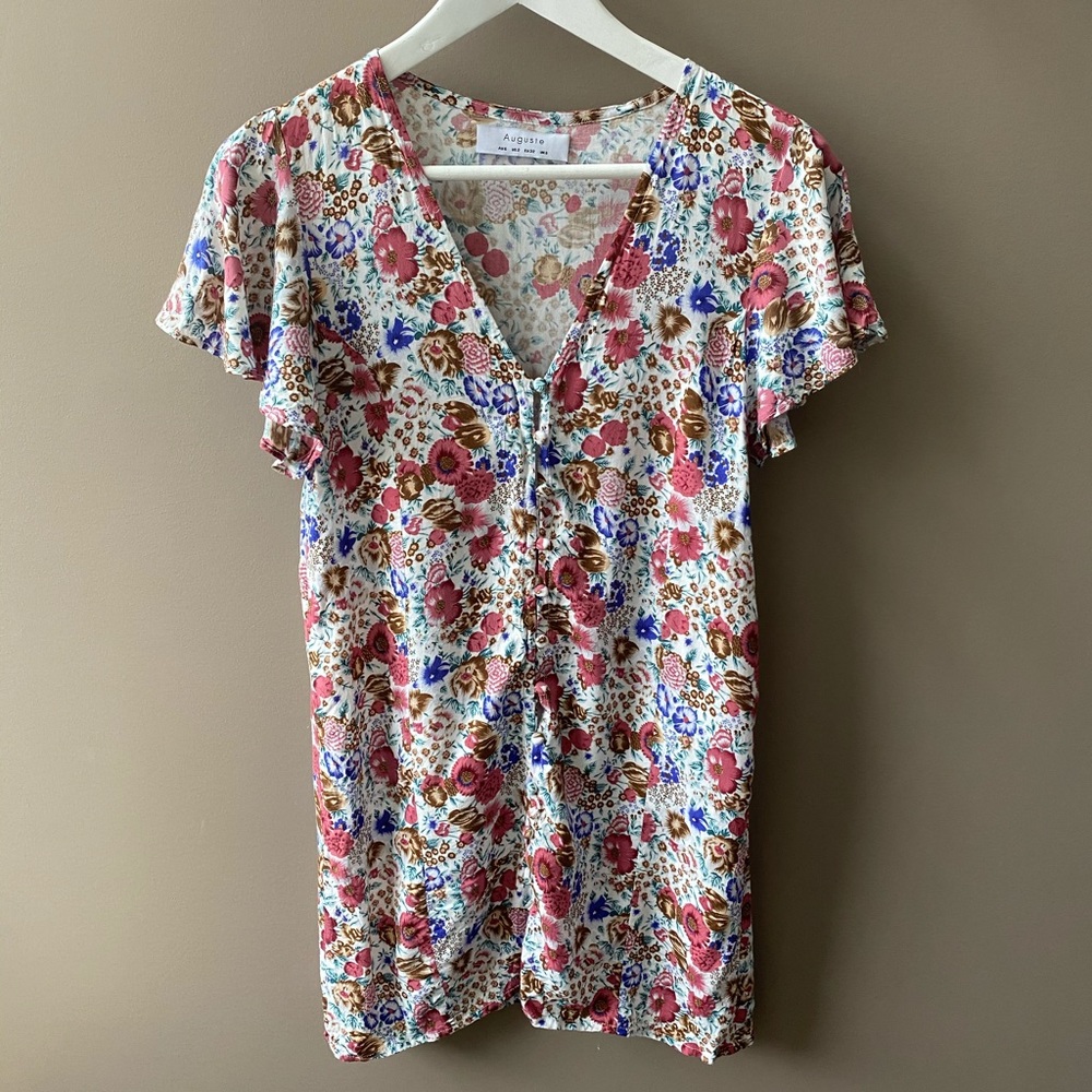 Auguste The Label Floral Mini Dress Size 2